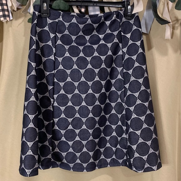 Renee C | Maybell Navy and Lace Detail Skirt | S - NWT - Picture 3 of 6
